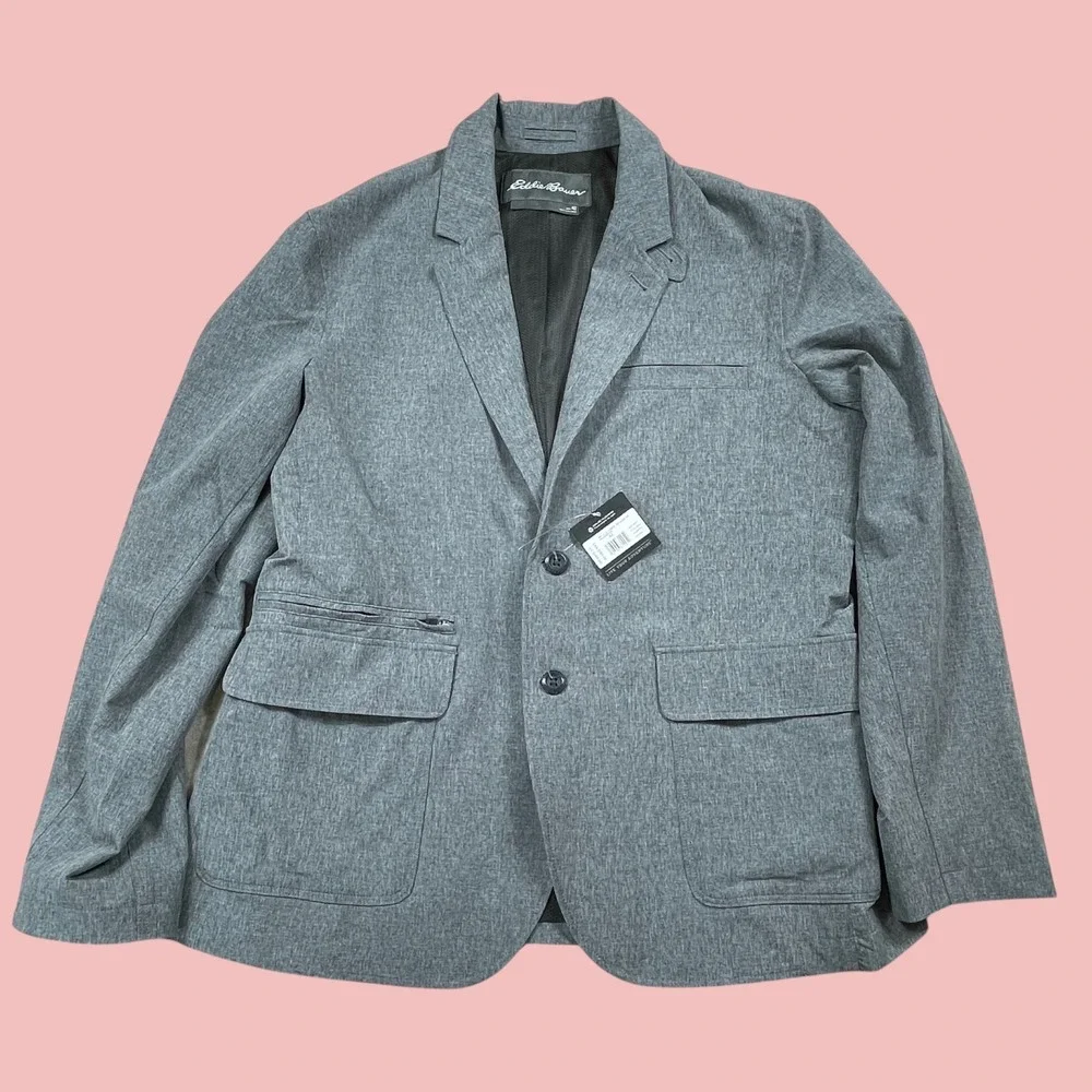Eddie Bauer Ultimate Voyager Travel Blazer Mens 42 NWT Stretch Jacket Sport Coat